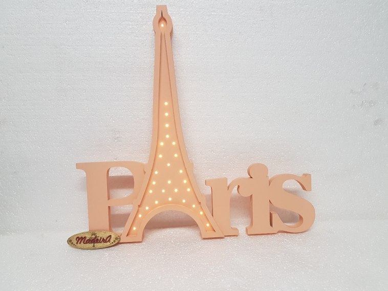 Paris Wooden Night Light Lamp Decorative Lasercut Free DXF File