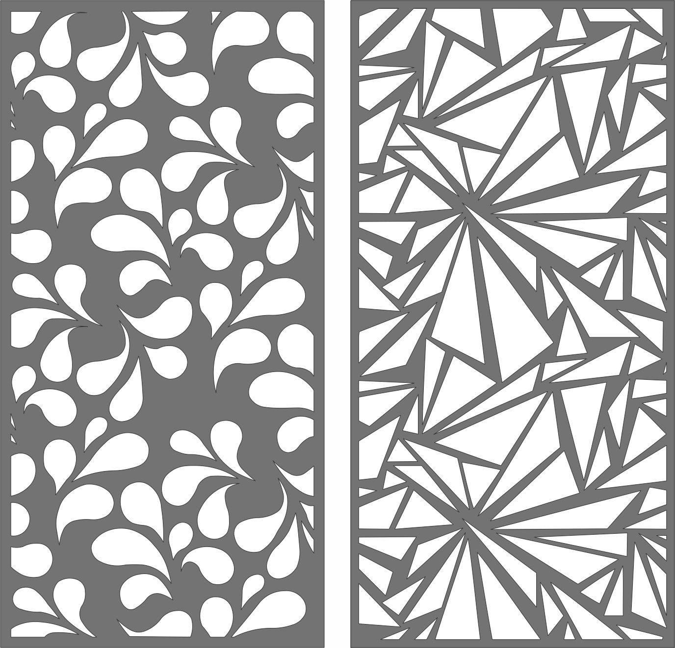 Partition Indoor Panel Screen Room Divider Patterns Cnc Laser Cutting Free DXF File