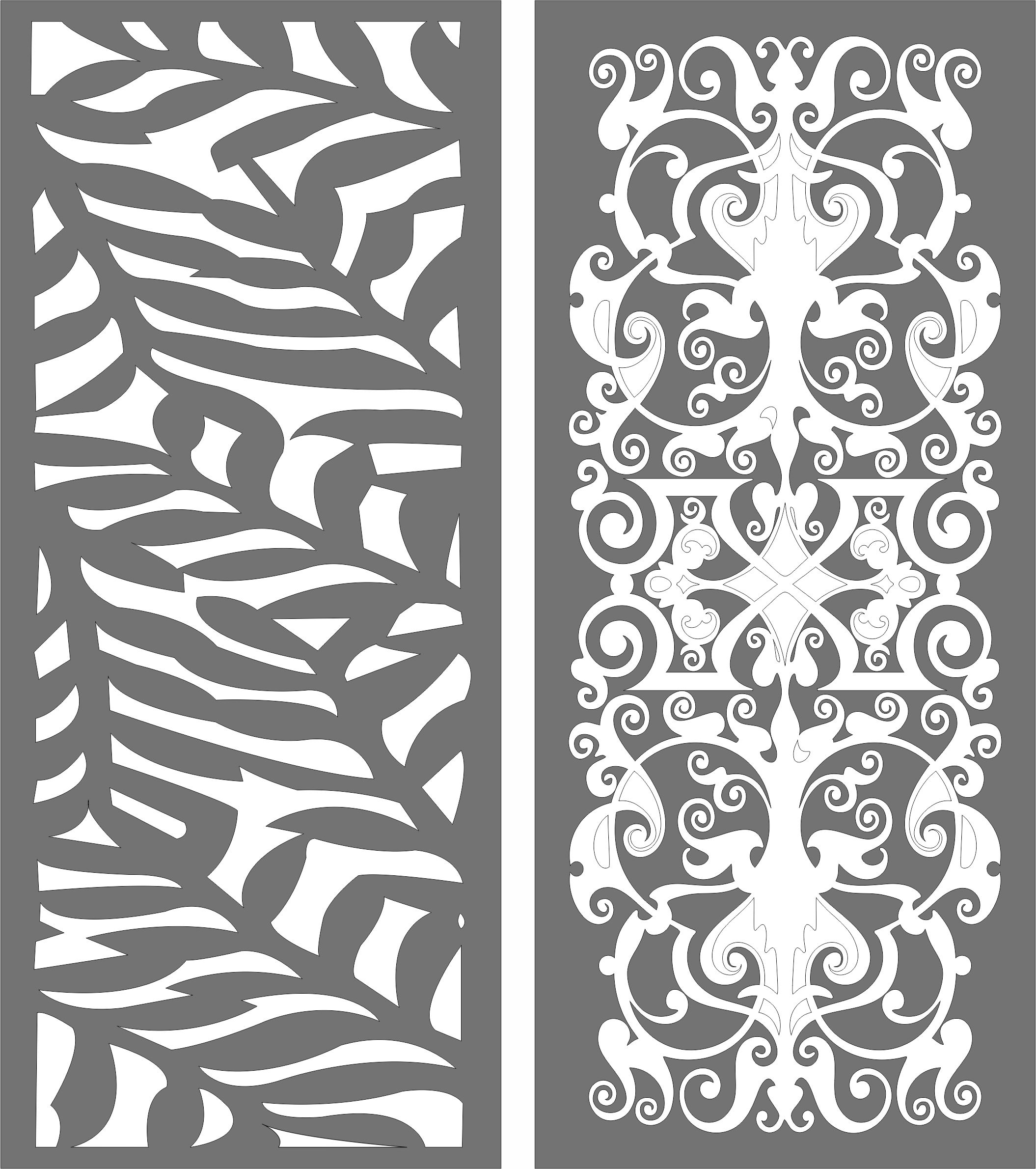 Partition Indoor Panel Screen Room Divider Patterns For Laser Cut Free Vector File