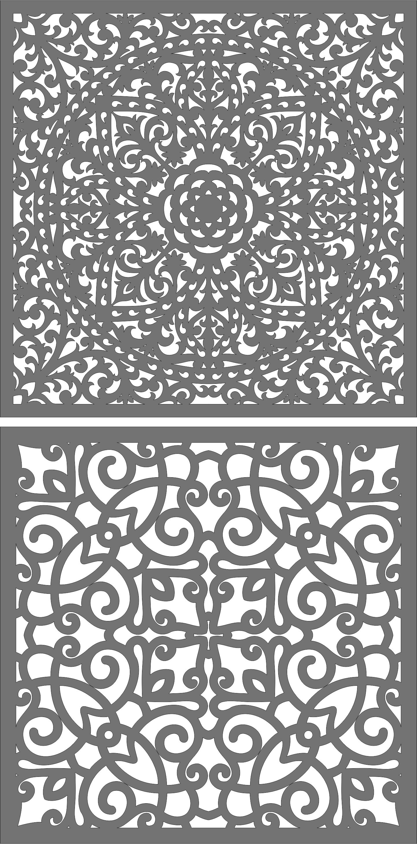 Partition Indoor Panels Jali Room Dividers Set For Laser Cut Free Vector File