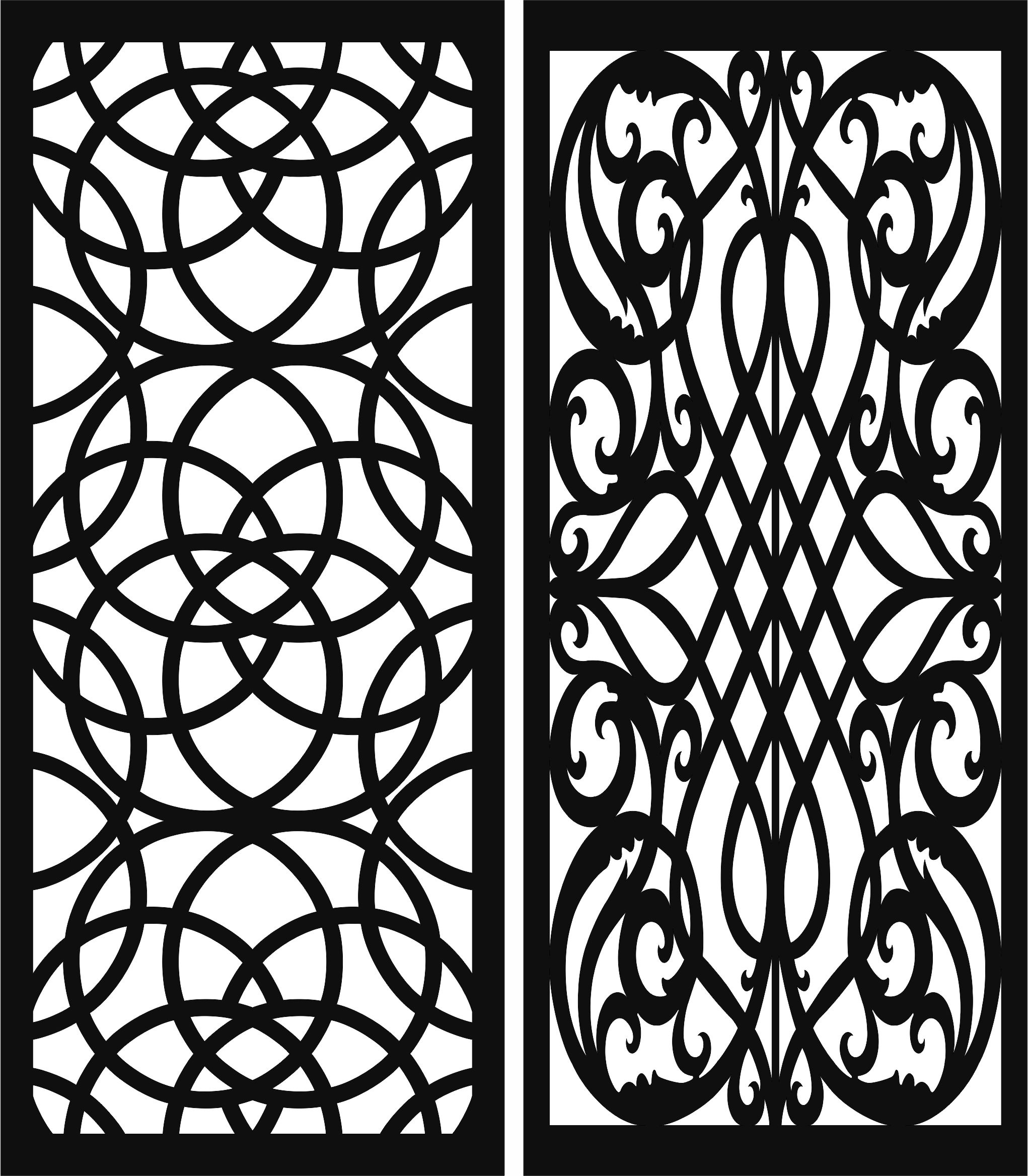 Partition Indoor Panels Screen Room Divider Seamless Designs For Laser Cut Free Vector File