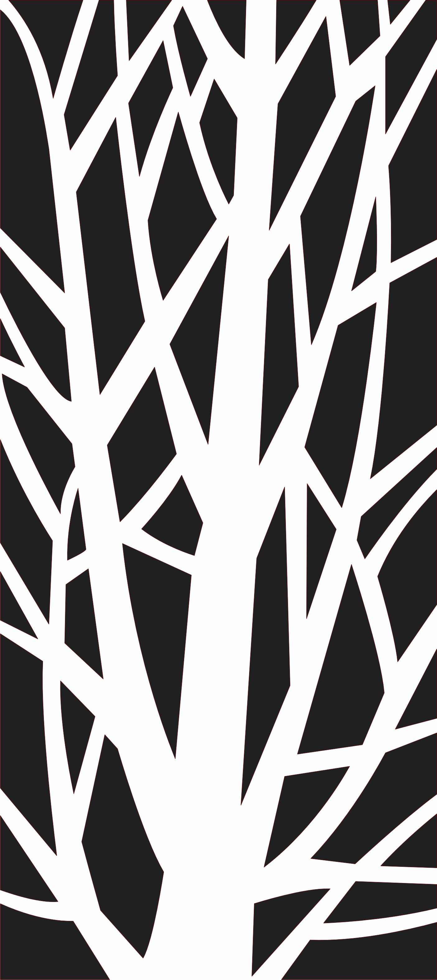 Partition Screen Tree Branches Shaped For Laser Cutting Free DXF File