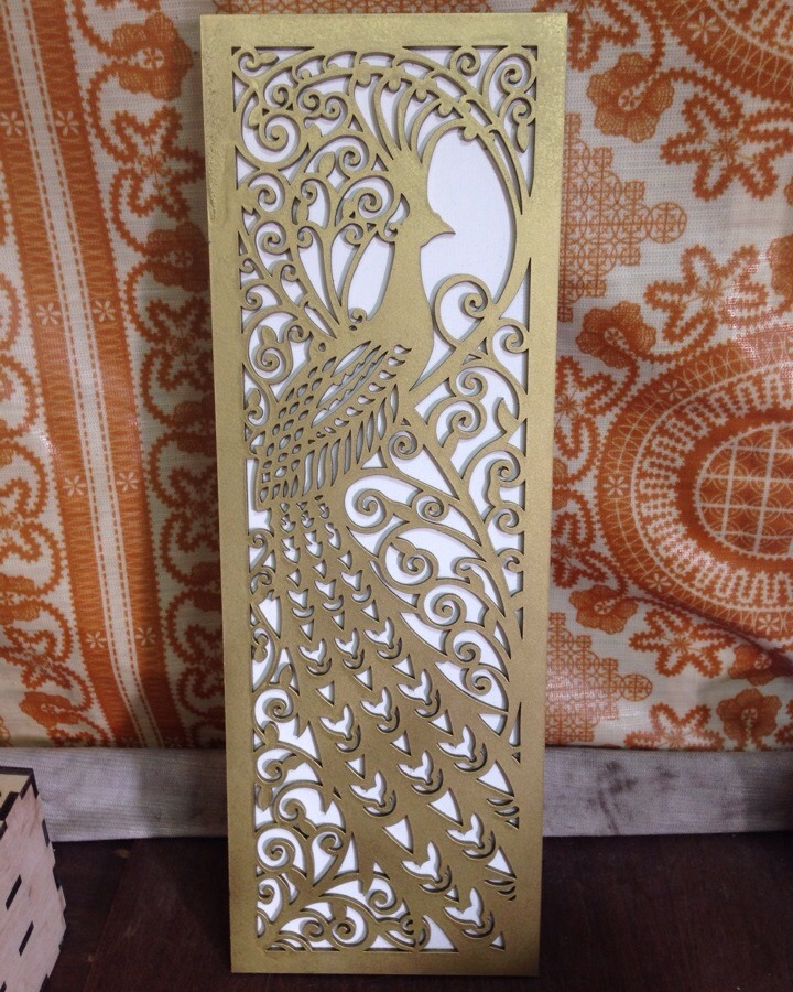 Peacock Panel Decor For Laser Cut Free Vector File