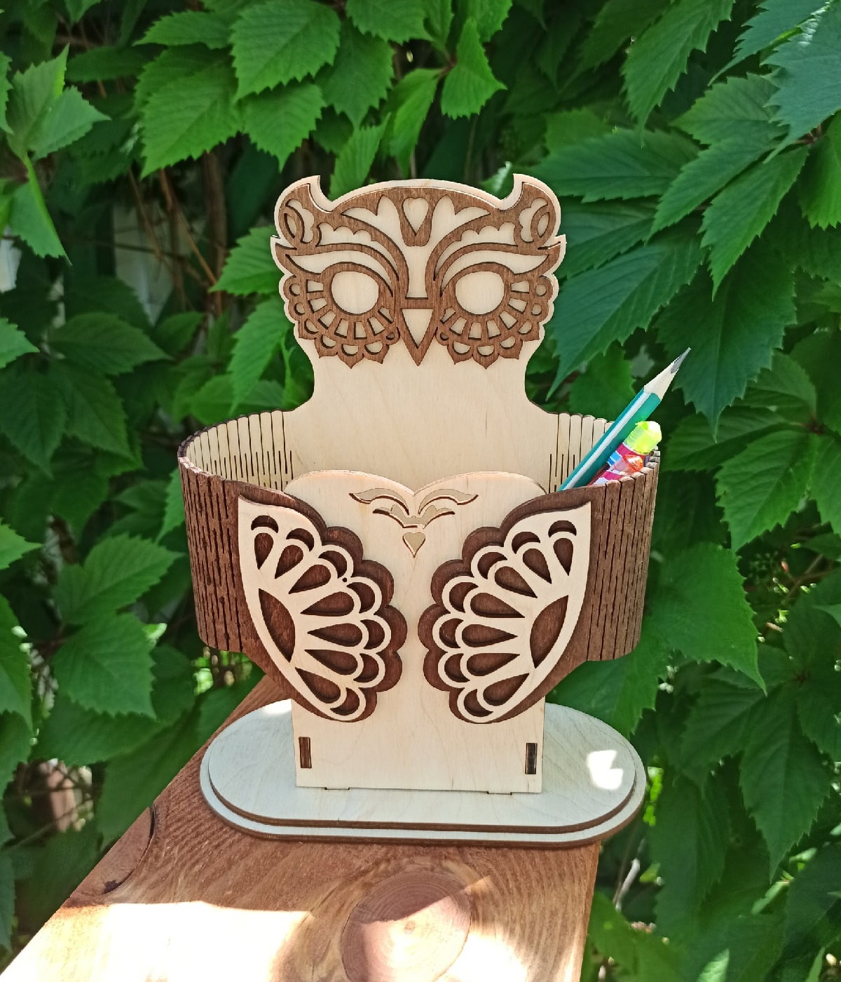 Pen Holder Desk Organizer For Laser Cut Free Vector File