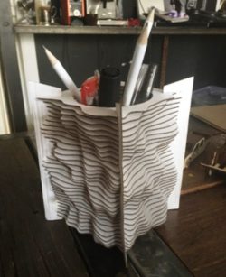 Pen Holder For Laser Cut Free Vector File