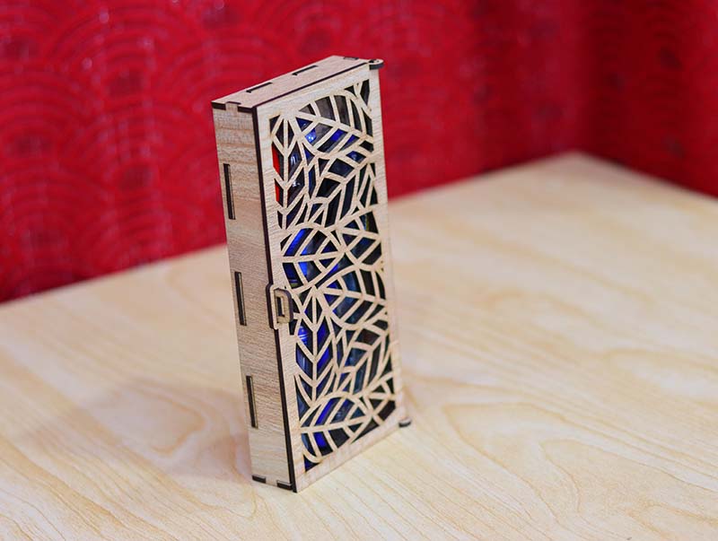 Pen Holder Template Wooden Pencil Box 3mm Laser Cut Free Vector File