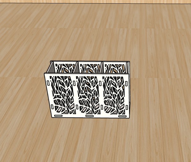 Pen Holder Wood Desk Storage Laser Cut Free Vector File