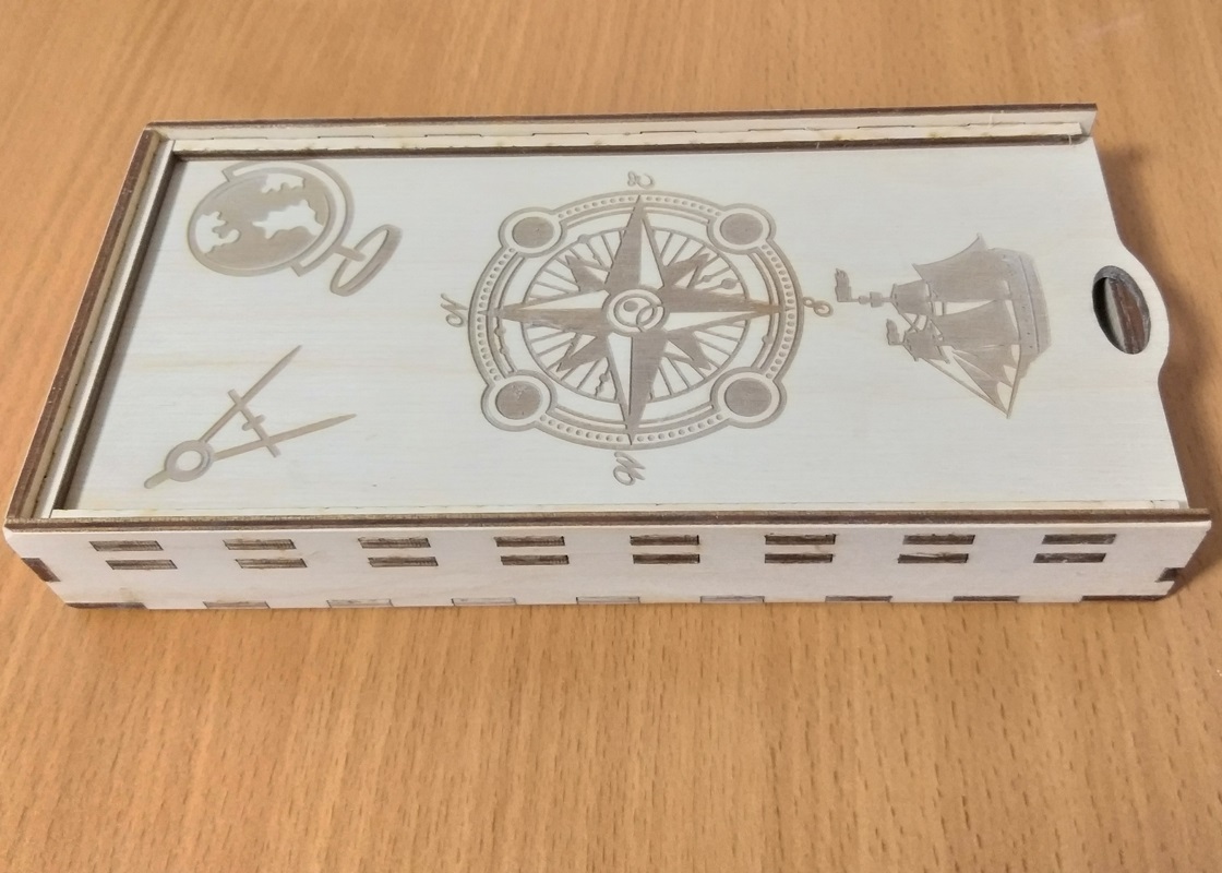Pencil Case Sliding Lid Wooden Box For Laser Cut Free Vector File