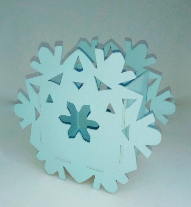 Pencil Holder Snowflake Drawing For Laser Cutting Free Vector File