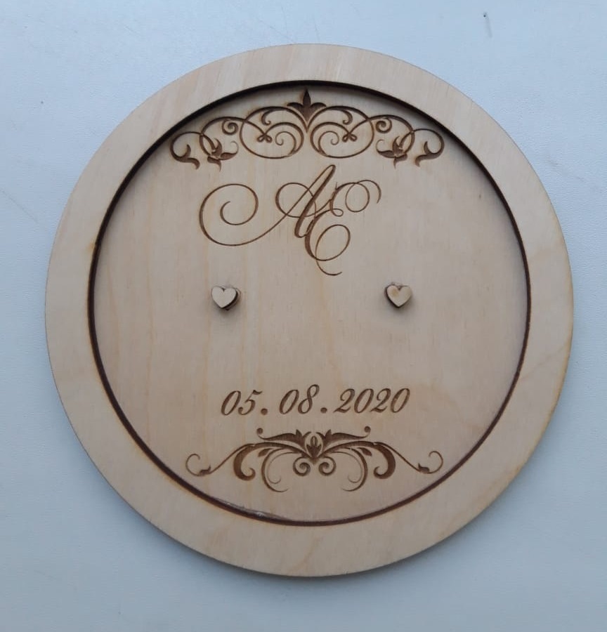 Personalised Ring Holder Engagement Ring Platter For Laser Cut Free Vector File