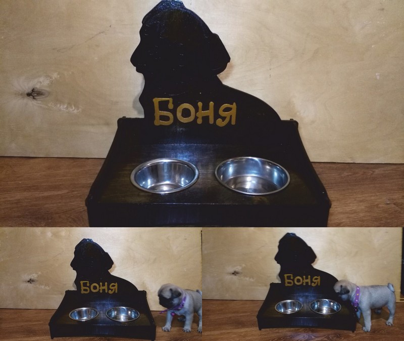 Personalized Dog Bowl Stand For Laser Cutting Free Vector File