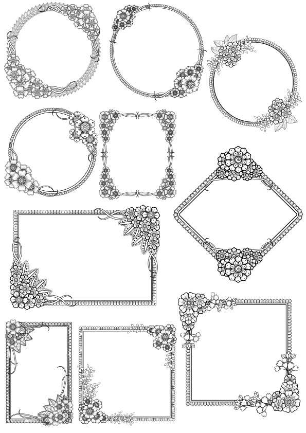 Photo Frame Set Free Vector File