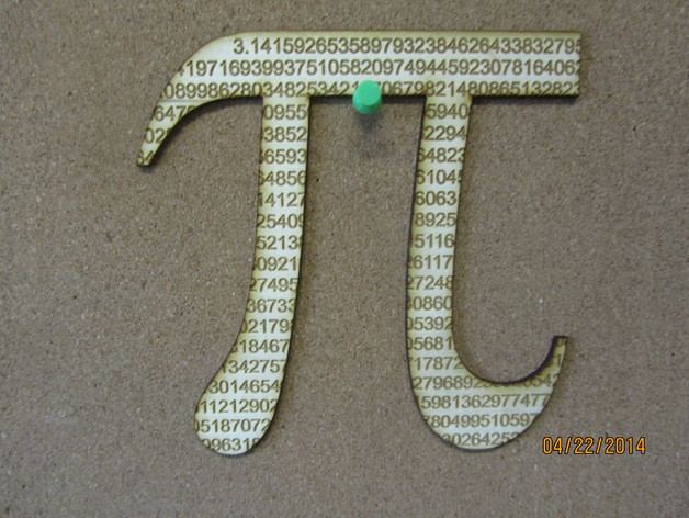 Pi Symbol For Laser Cut Free Vector File