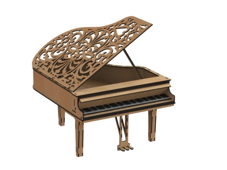 Piano For Laser Cut Free Vector File
