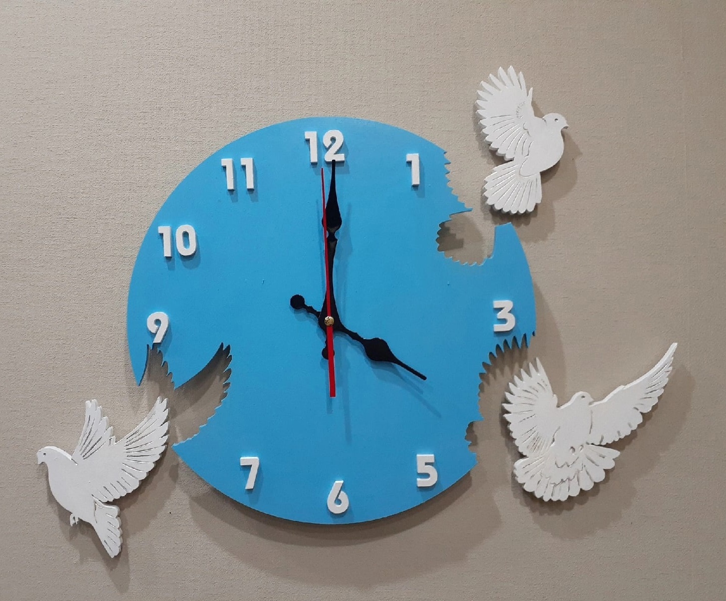 Pigeon Wall Clock For Laser Cut Free Vector File