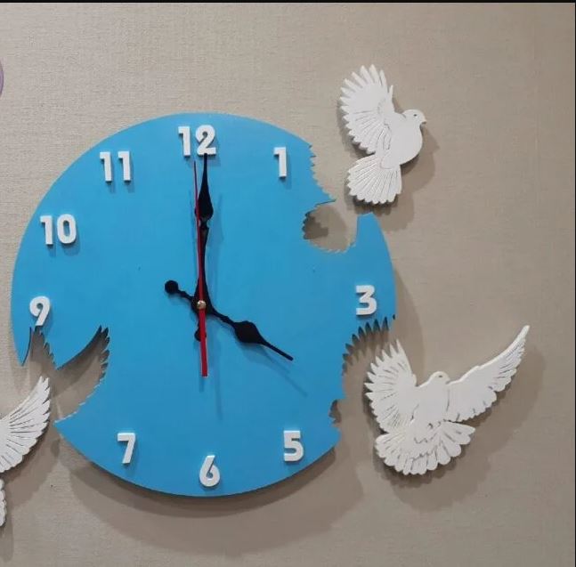 Pigeon Wall Clock Free Vector File