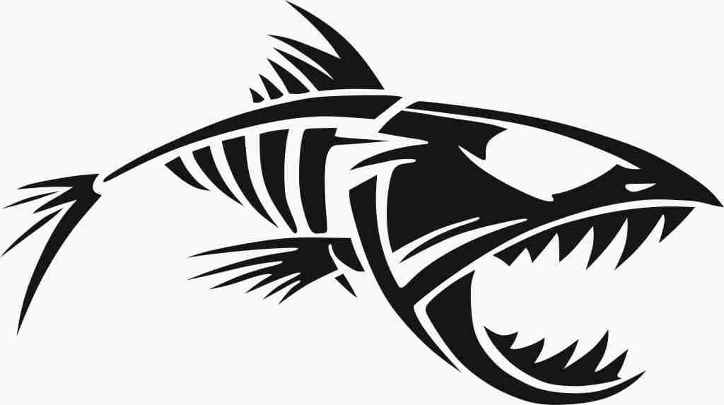 Piranha Sticker For Laser Cut Free Vector File