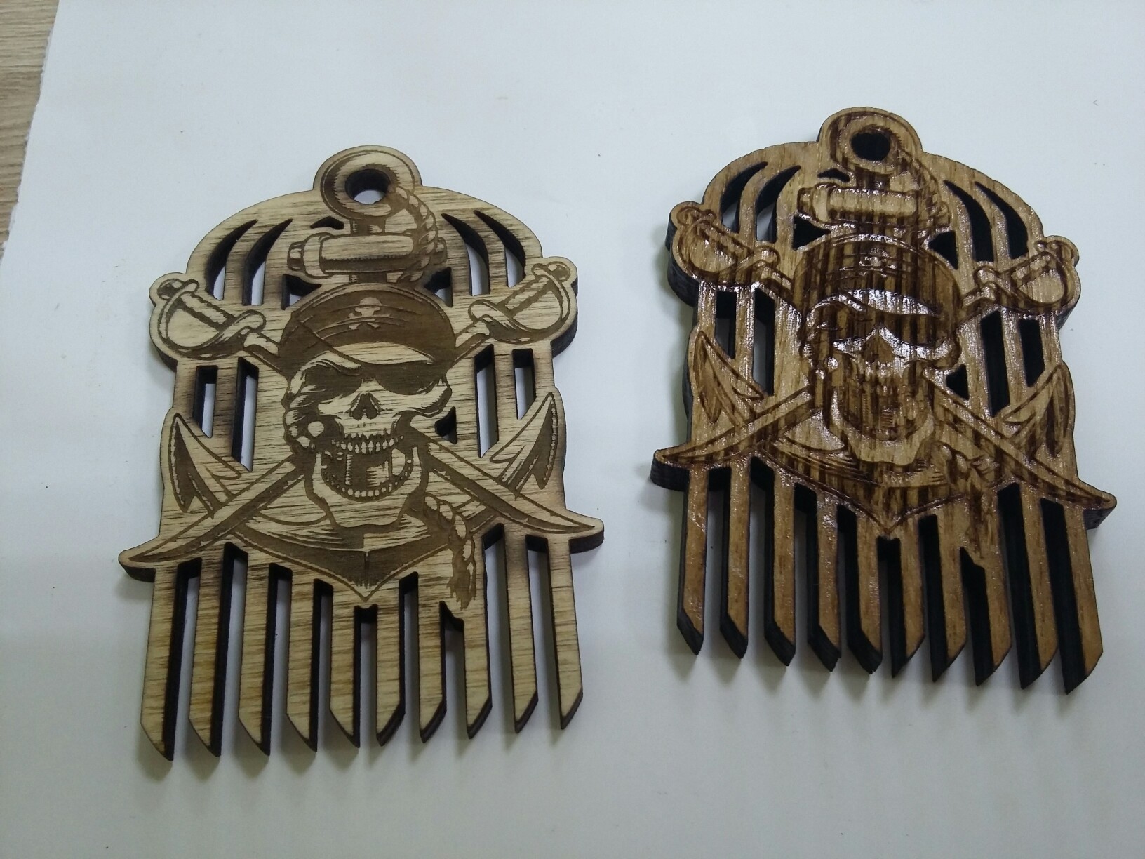 Pirate Beard Comb For Laser Cut Free Vector File