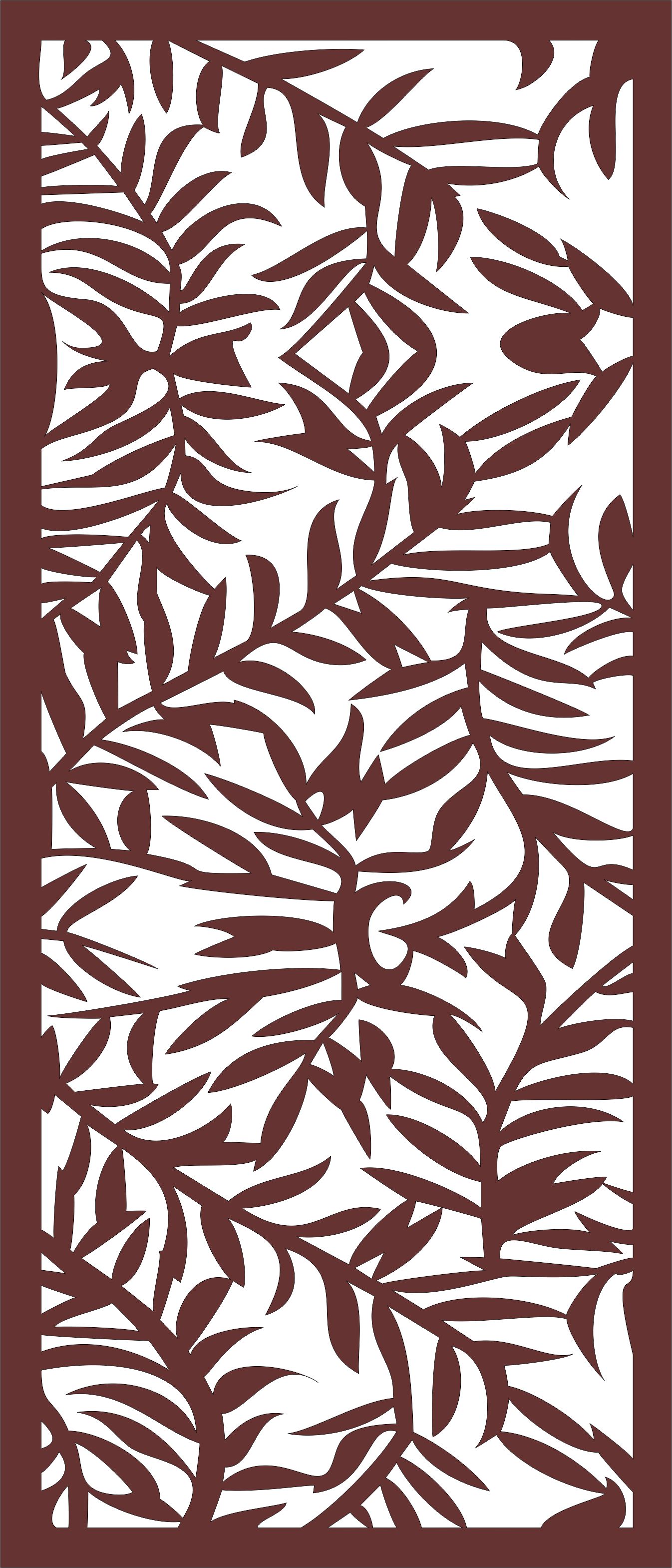 Plant Privacy Partition Indoor Panel Screen Room Divider Seamless Design For Laser Cut Free Vector File