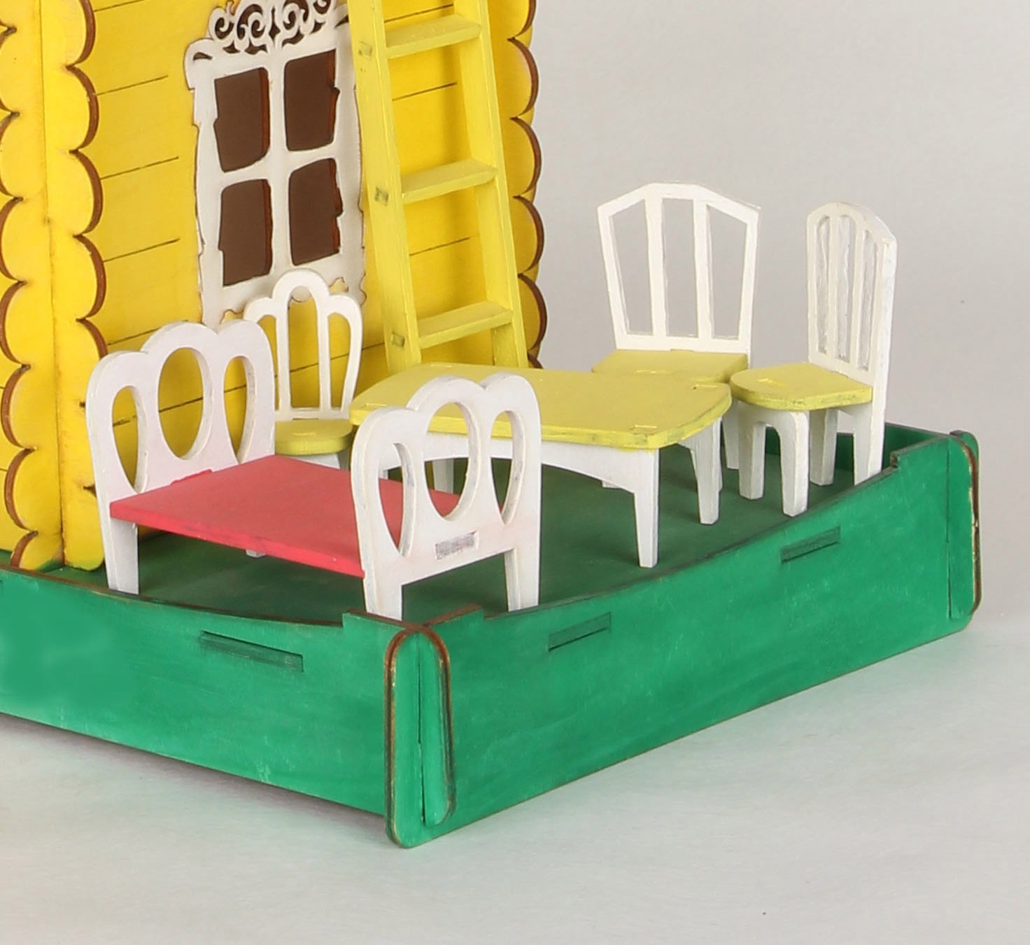 Plywwood Dollhouse Furniture Miniature Chair Table Bed For Laser Cutting Free Vector File