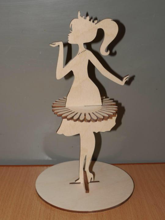 Princess Napkin Holder Plywood Template For Laser Cut Free Vector File