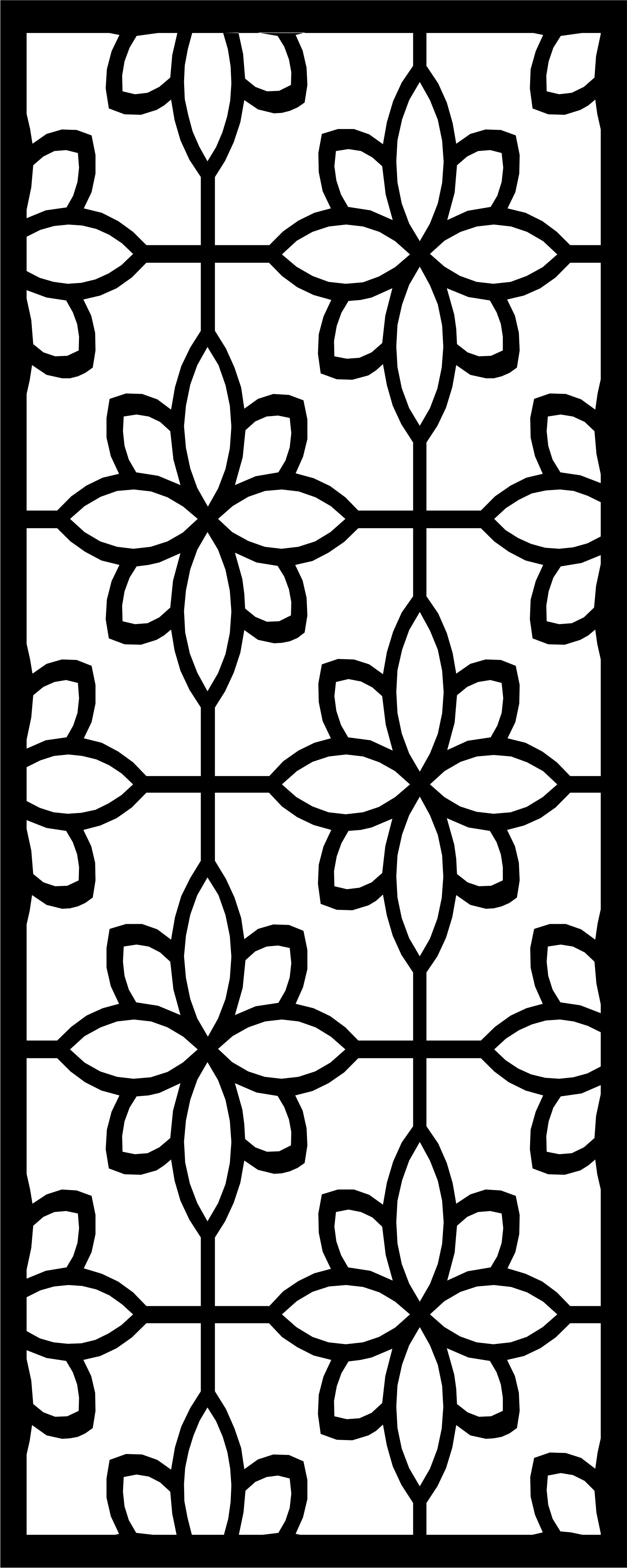 Privacy Floral Lattice Stencil Separator Indoor Outdoor Design For Laser Cut Free Vector File