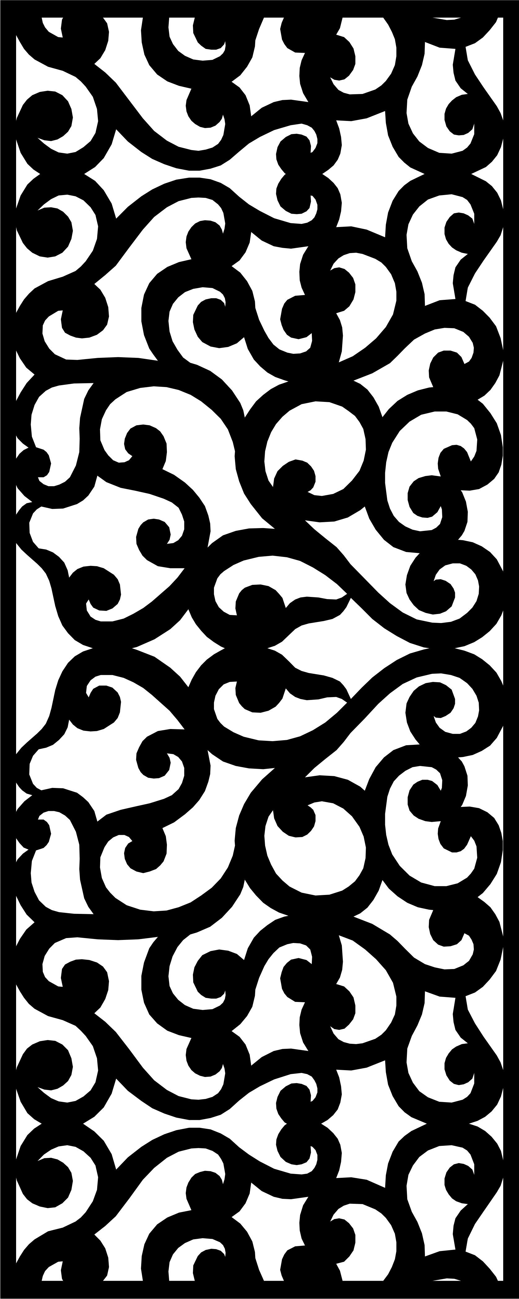 Privacy Floral Lattice Stencil Separator Indoor Outdoor Seamless Design Free DXF File