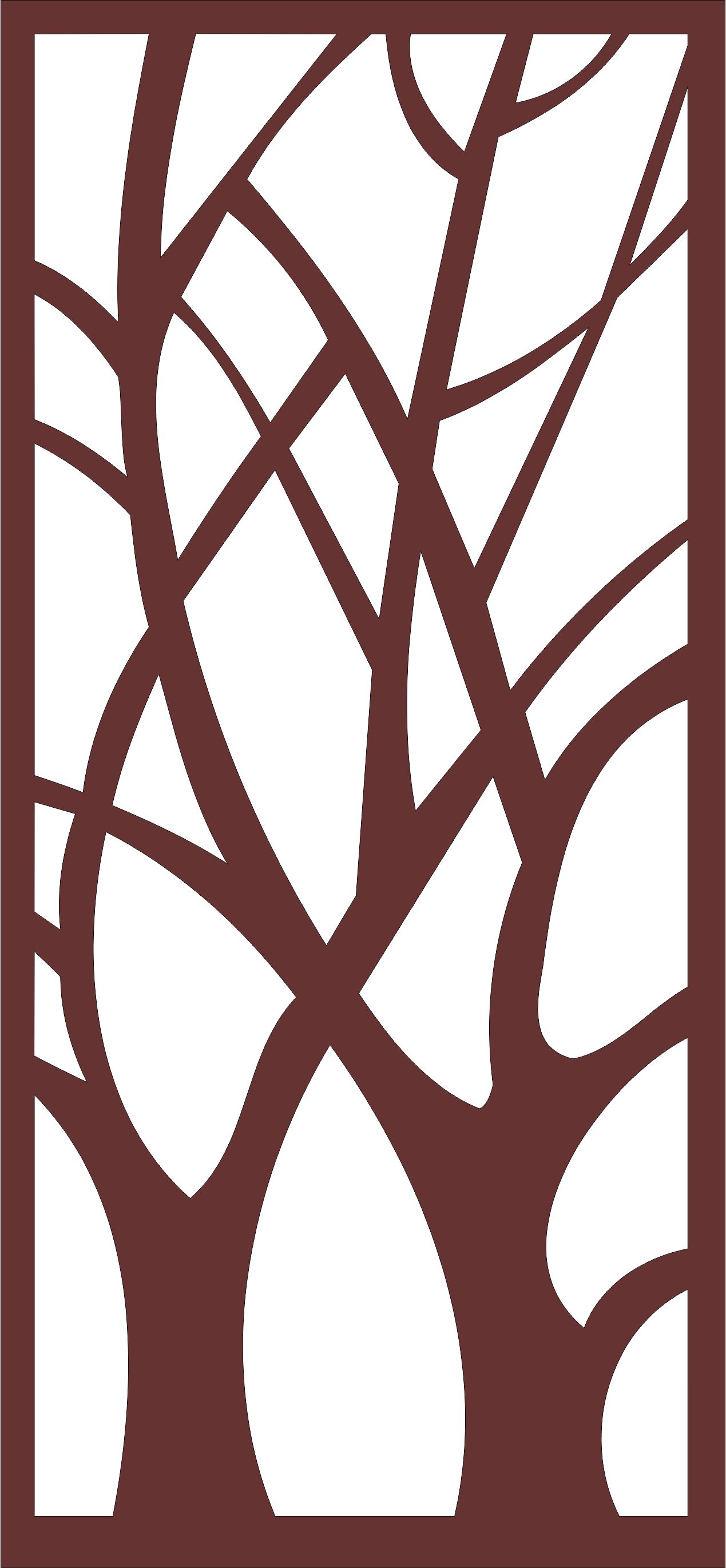 Privacy Jali Separator Tree Scenery For Laser Cut Free Vector File