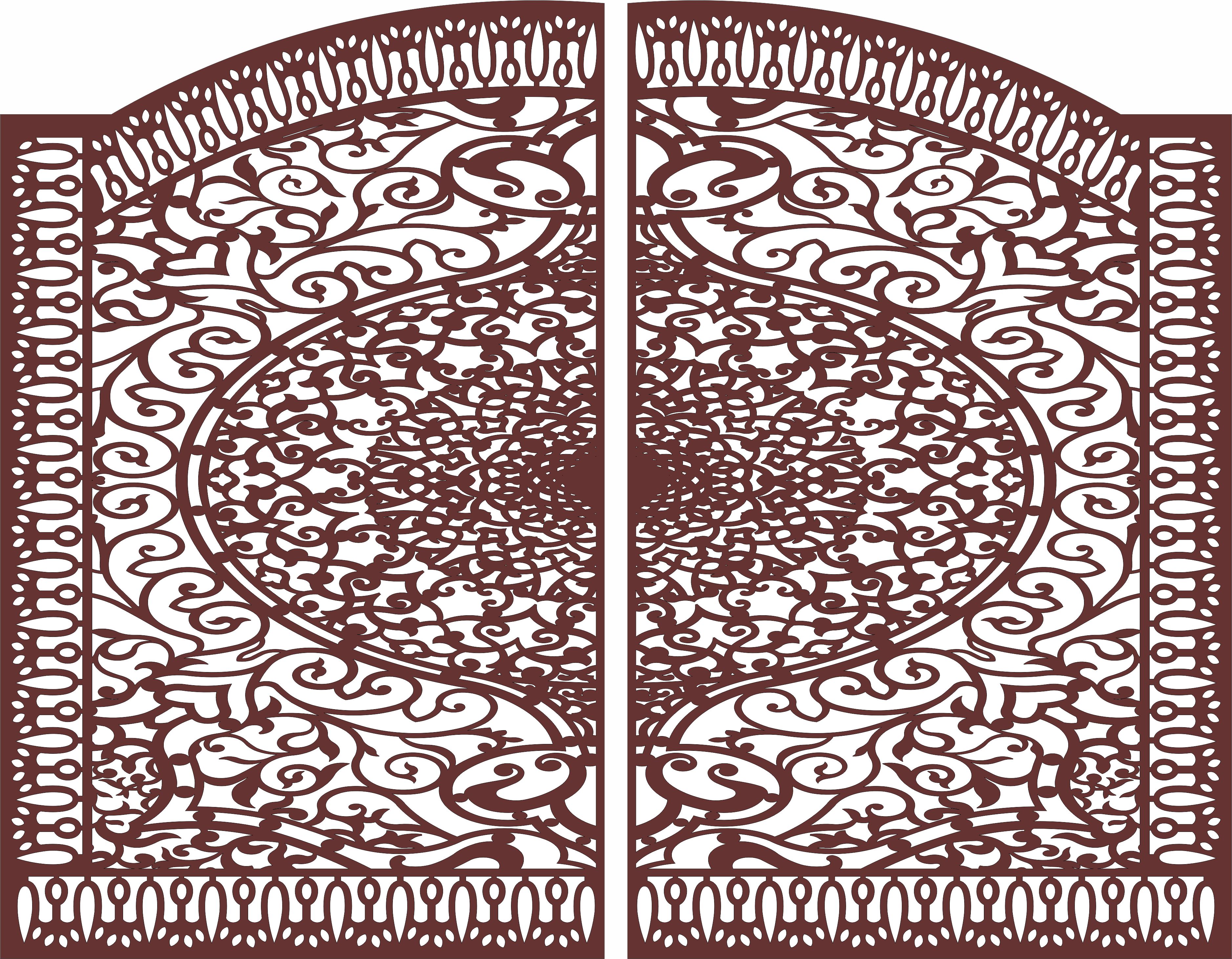 Privacy Lattice Separator Gate Seamless Design For Laser Cut Free Vector File