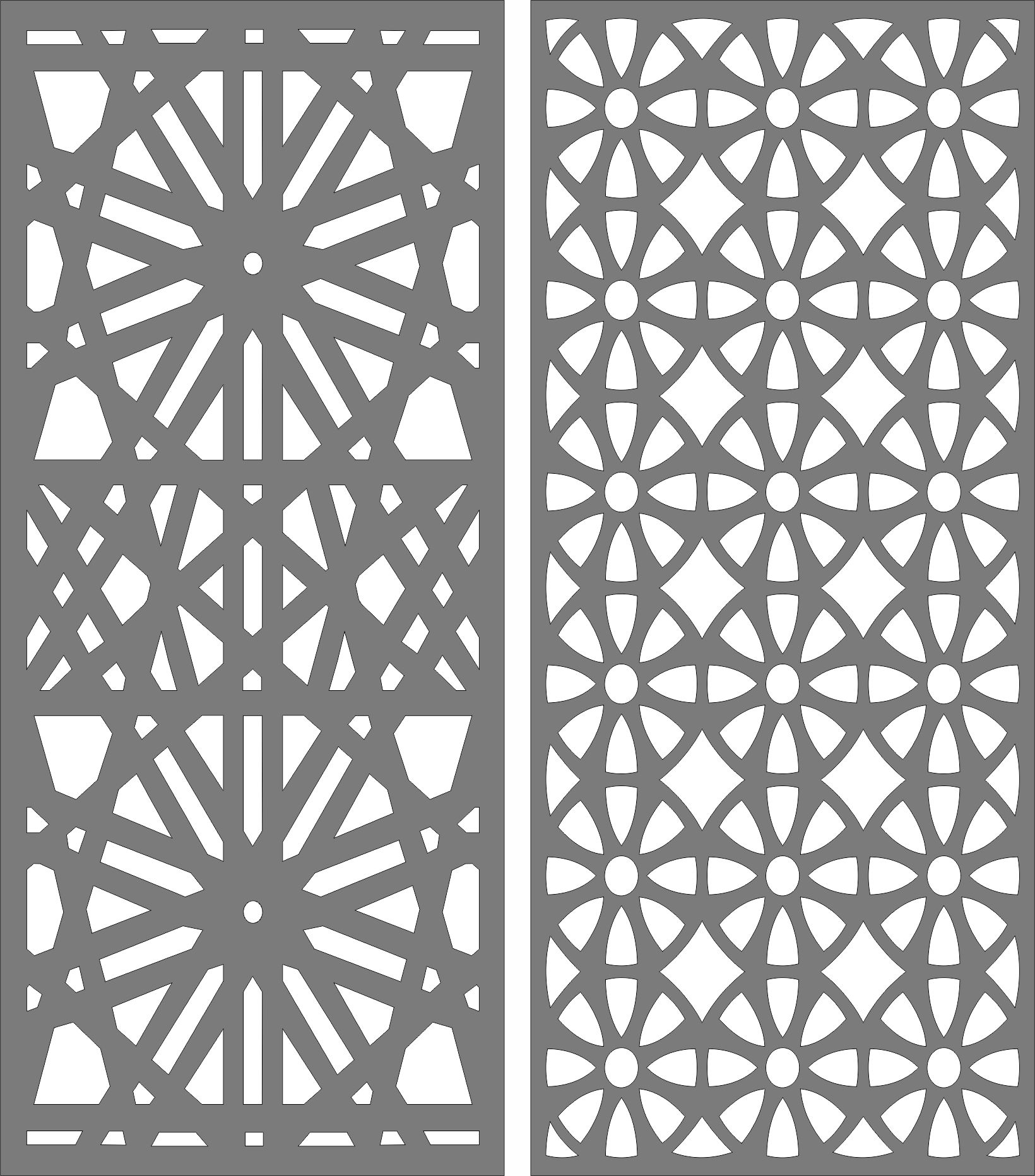 Privacy Partition Indoor Panel Decorative Room Divider Seamless For Laser Cut Free Vector File