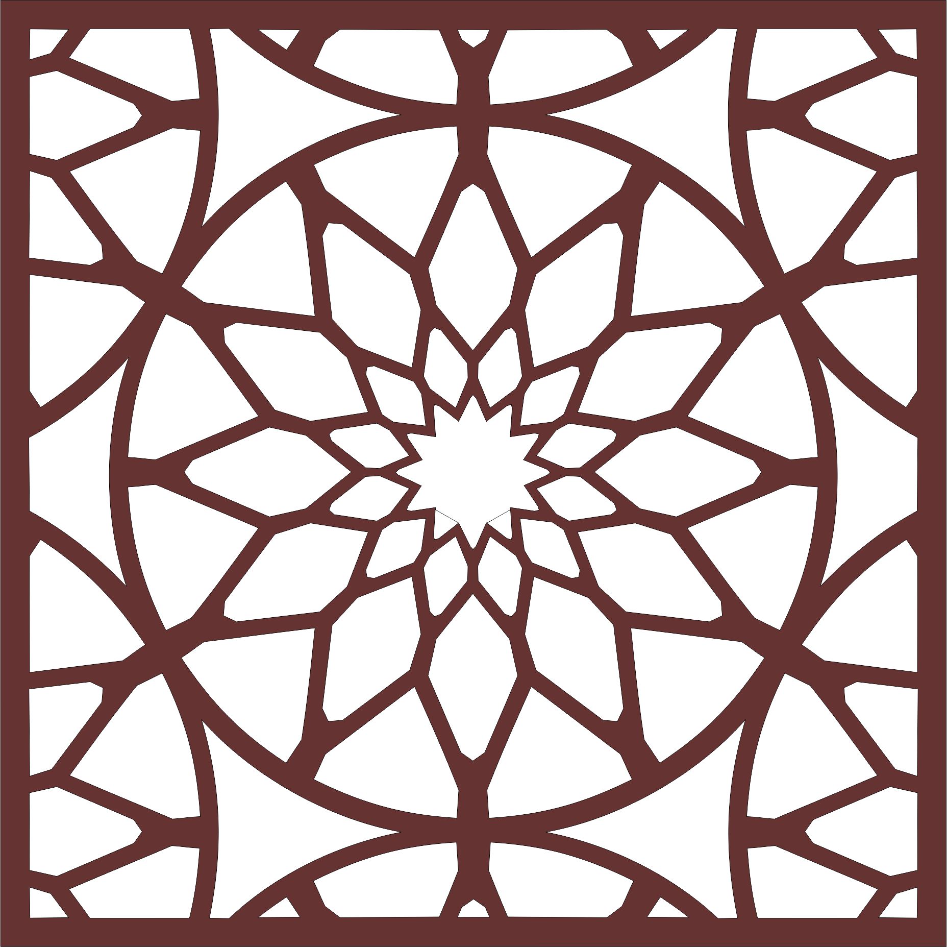 Privacy Partition Indoor Panel Grill Room Divider Seamless Design Pattern For Laser Cutting Free DXF File