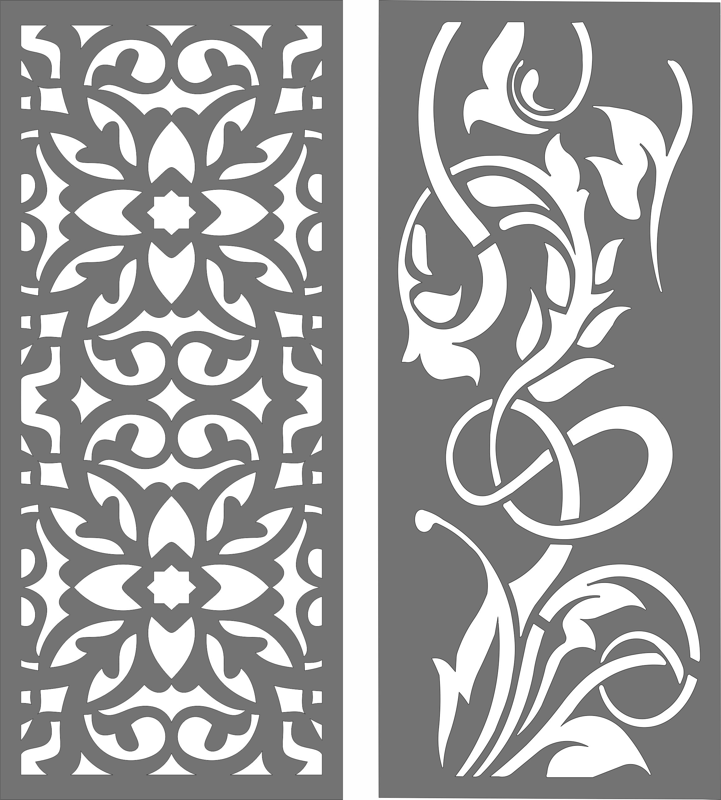 Privacy Partition Indoor Panel Screen Room Dividers Set For Laser Cut Free Vector File