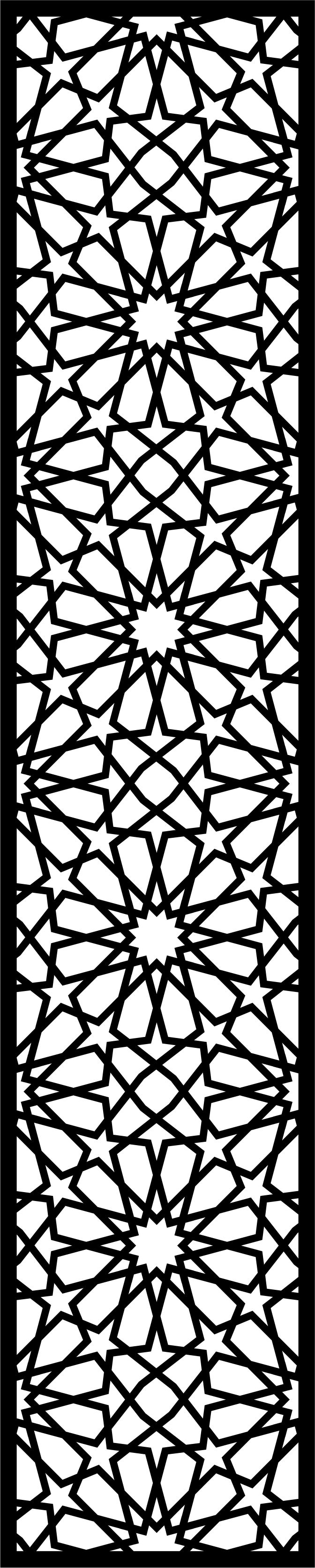 Privacy Partition Indoor Panels Floral Lattice Stencil Room Divider Seamless Design For Laser Cut Free Vector File