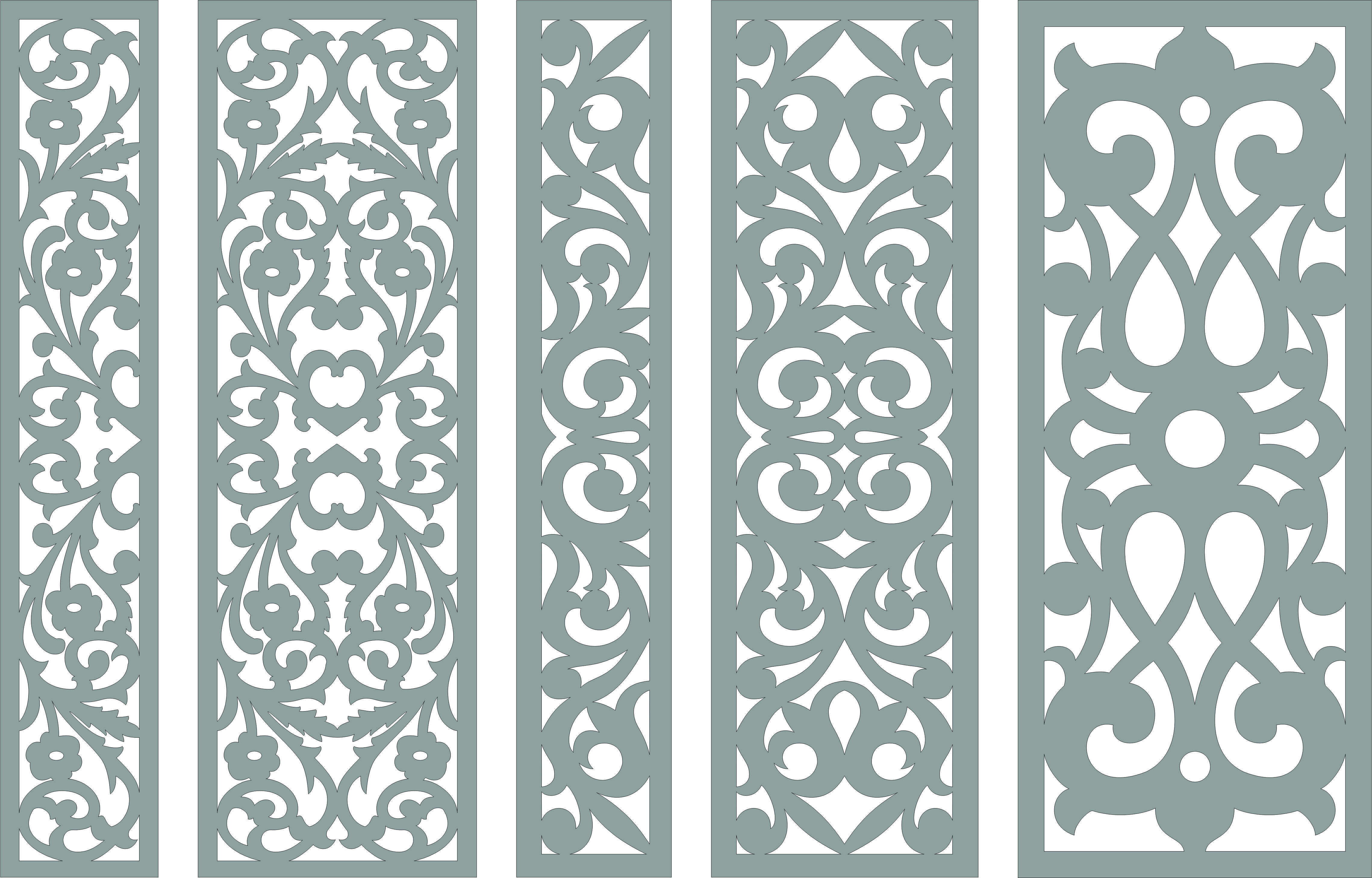 Privacy Partition Indoor Panels Lattice Room Divider Seamless Designs Pattern For Laser Cut Free Vector File