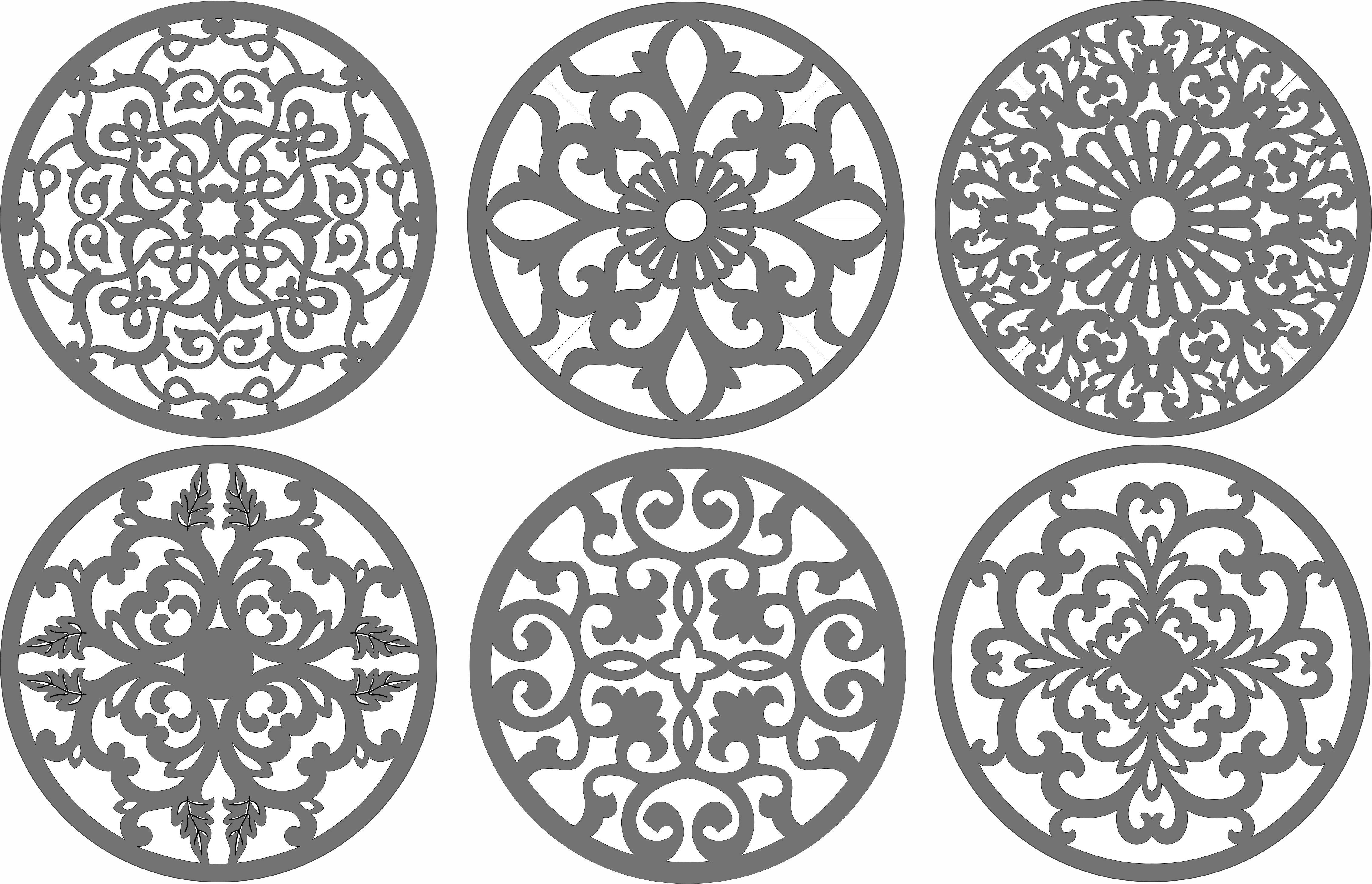 Privacy Partition Round Panel Lattice Designs For Laser Cut Free Vector File