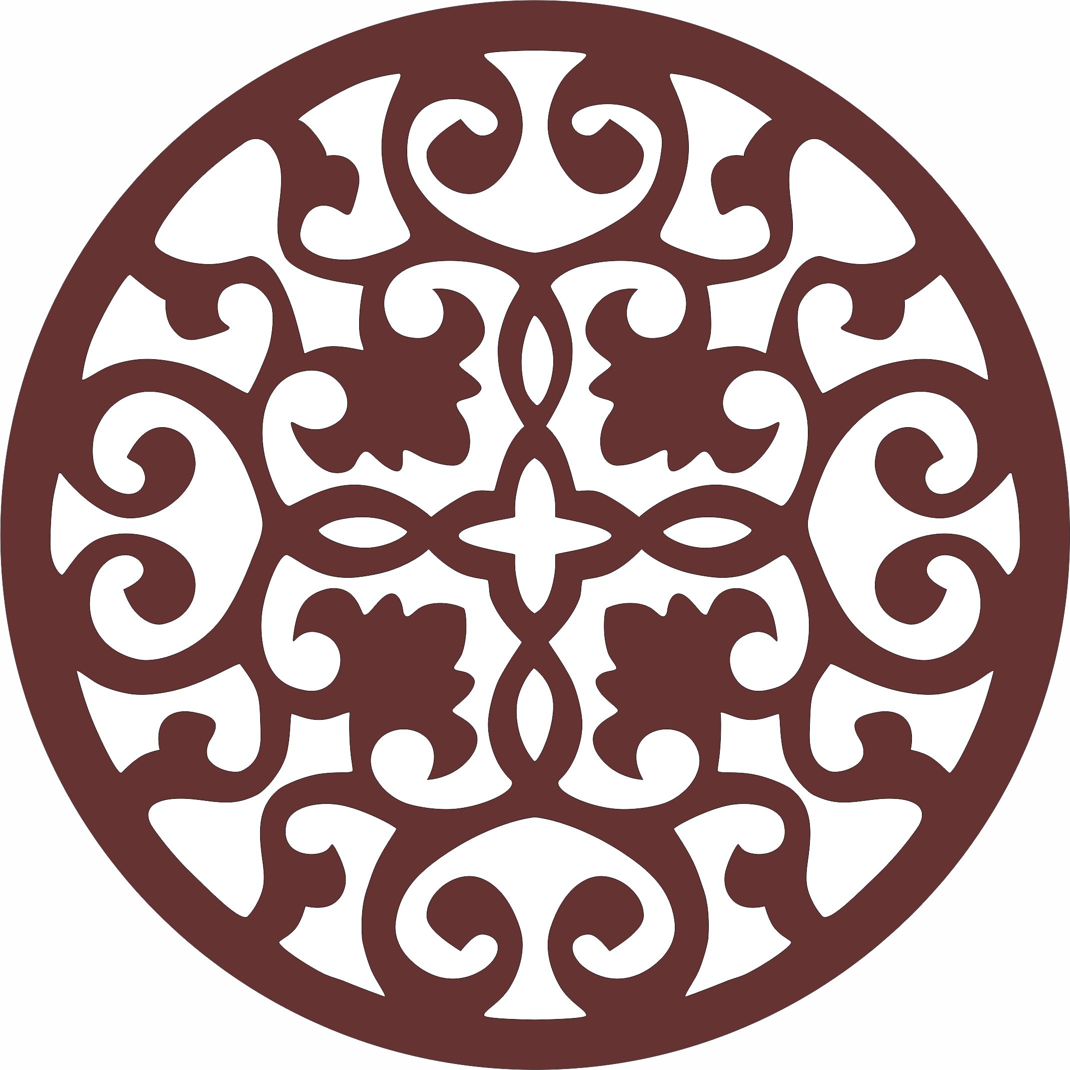 Privacy Partition Window Grill Circular Pattern For Laser Cutting Free DXF File