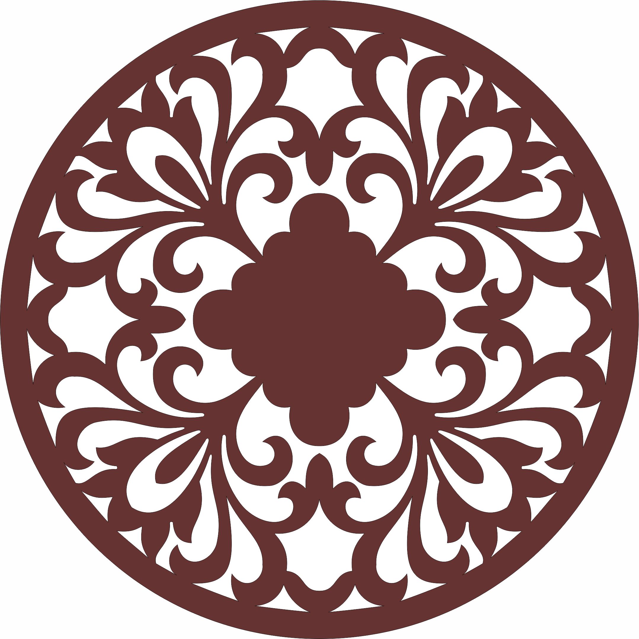 Privacy Partition Window Grill Round For Laser Cut Free Vector File
