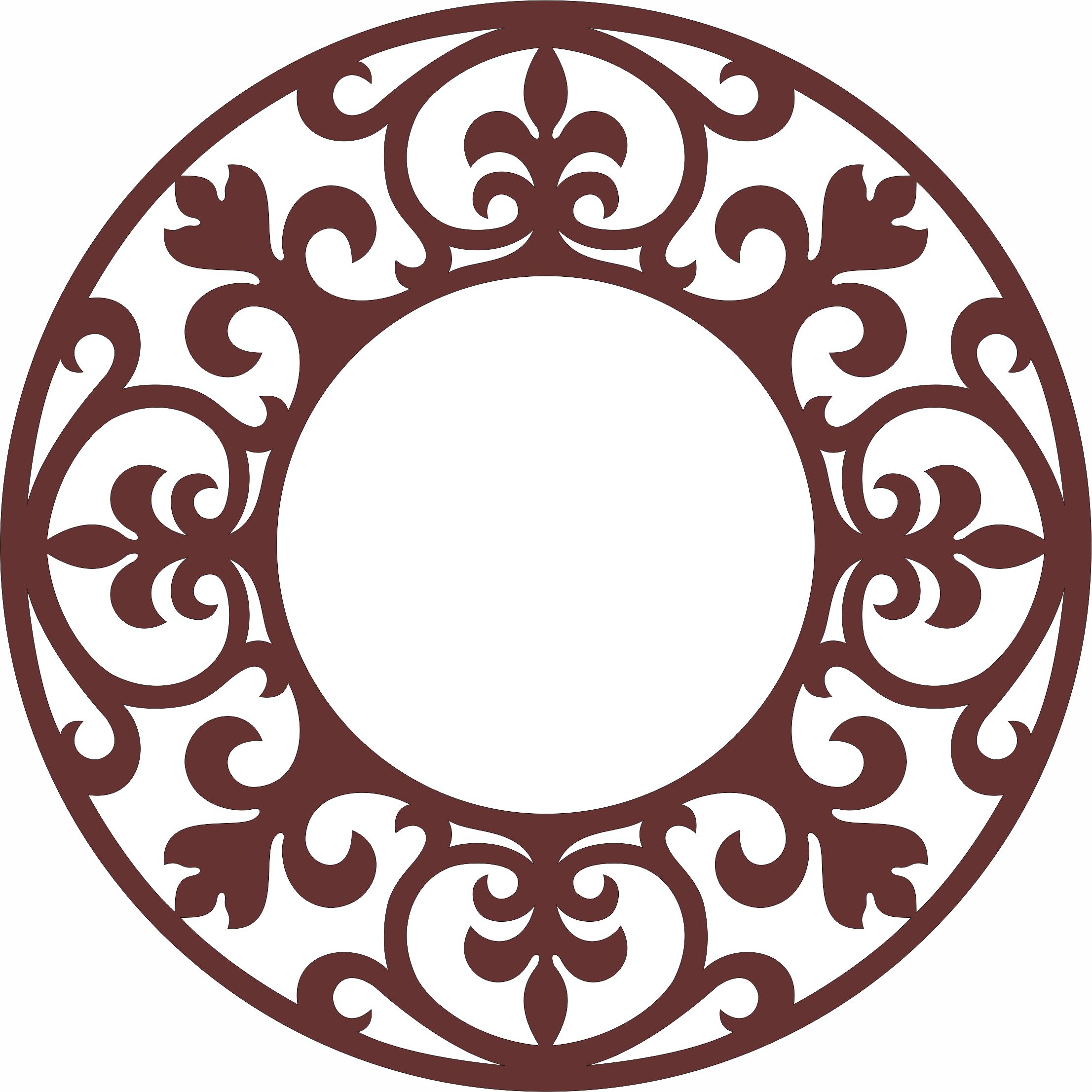 Privacy Partition Window Grill Round Panel For Laser Cut Free Vector File