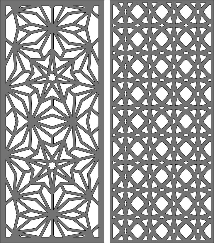 Privacy Screen Separator Indoor Outdoor Pattern For Laser Cutting Free DXF File