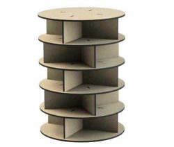 Product Display Shelves Round For Laser Cut Cnc Free Vector File