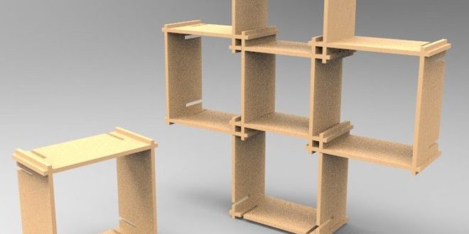 Project Modular Shelf For Laser Cutting Free DXF File