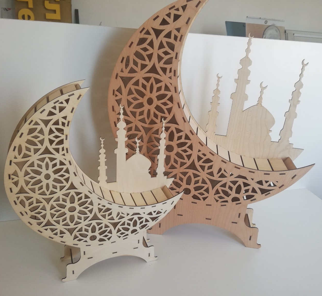 Ramadan Crescent Moon Decor For Laser Cut Free Vector File