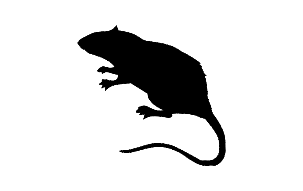 Rat Silhouette Free DXF File