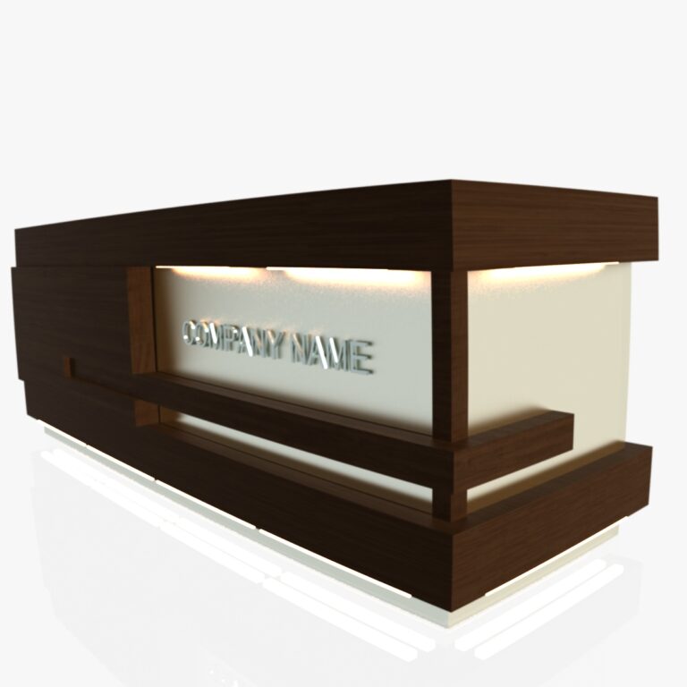 Reception Desk For Laser Cut Free DXF File