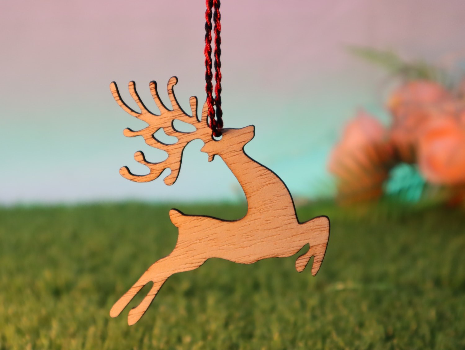 Reindeer Christmas Tree Ornament Laser Cut Free DXF File