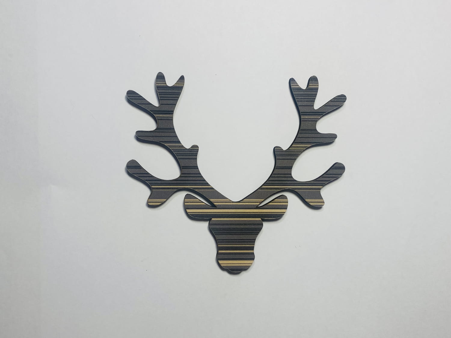 Reindeer Head Wood Cutout Unfinished Wood Craft Blank Laser Cut Free DXF File