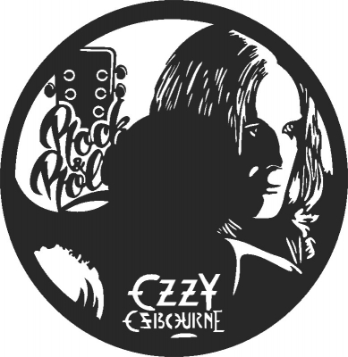 Rock Roll Clock Free DXF File