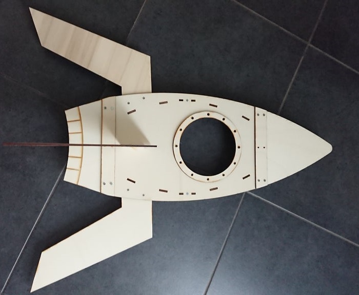 Rocket Ceiling Lamp Laser Cut Free DXF File