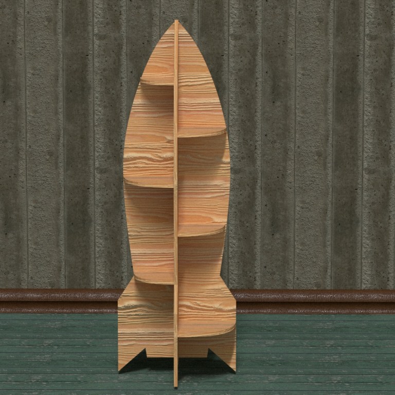 Rocket Shelf For Kids Drawing For Laser Cutting Free Vector File