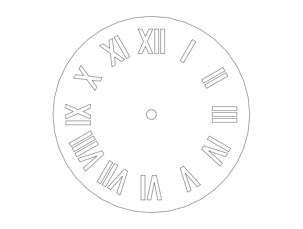 Roman Clock Free DXF File
